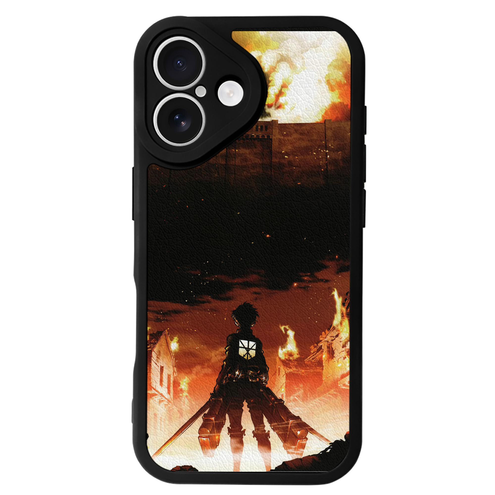 （画像用） 進撃の巨人 Attack on Titan 【iPhone 16シリーズ対応】シリコンスマホケース（レザー調） 材質：シリコン